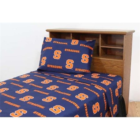 COLLEGE COVERS College Covers SYRSSTW Syracuse Printed Sheet Set Twin - Solid SYRSSTW